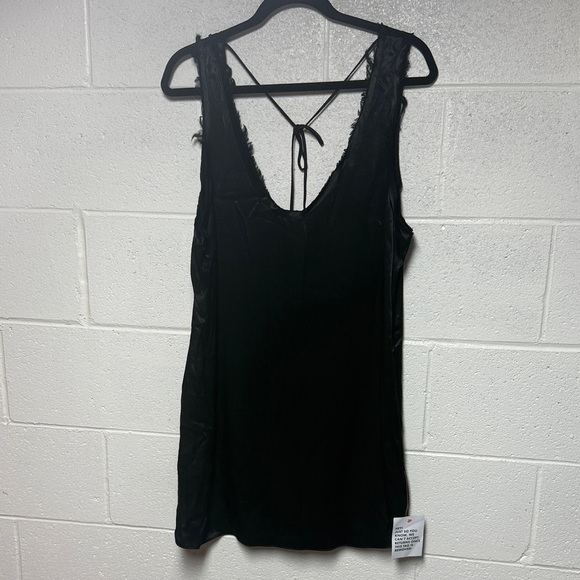 Topshop Tops - Topshop Black Frayed Edge Blouse